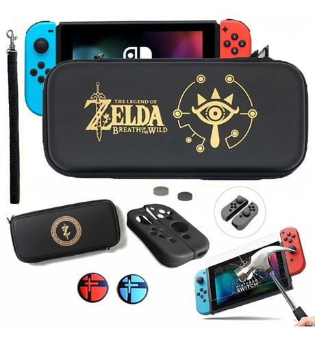  Estuche Zelda P Nintendo Switch + Mica 9h+ 2thumbs +silicon