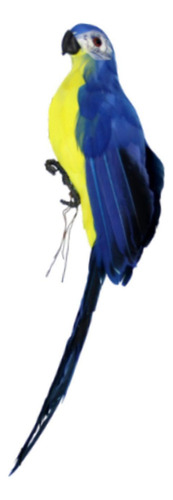 Jjzs Simulación Estatua De Loros Escultura Decorativa Azul