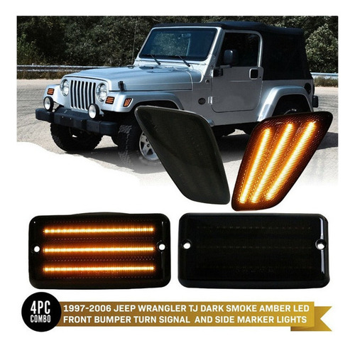 4x Señal De Giro De Luz De Esquina 1997-2006jeep Wrangler Tj