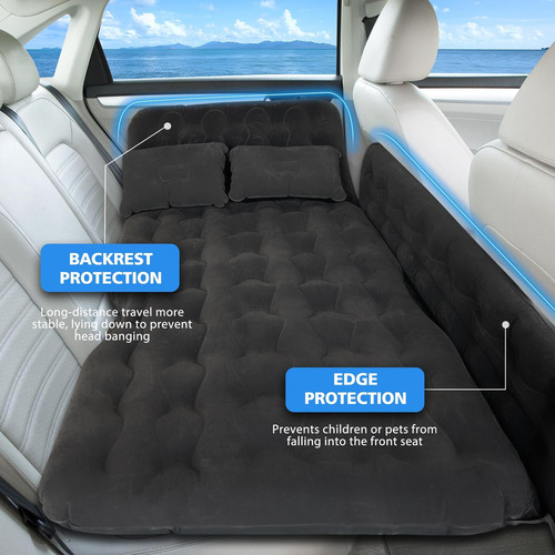 J0s Catchón De Aire De Suv Negro: Cama Inflable, Portátil Y