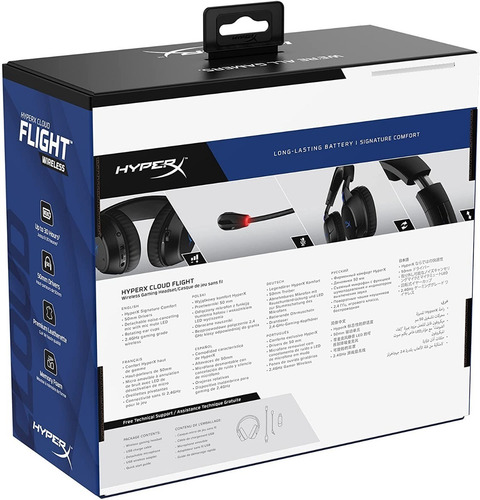 Imagen 10 de 10 de Auricular Hyperx Cloud Flight Wireless Ps4/ps5