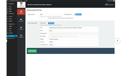 Plugin De Recomendaciones De Compra Nativo Amazon Wordpress