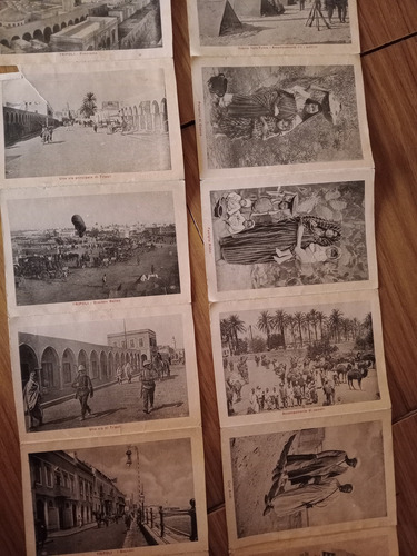 2 Antiguos Dossier De Fotos Postales Tripoli Italiana (Usado)