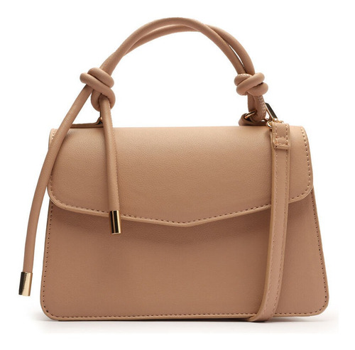 Bolsa Pequena Feminina Tiracolo Alça Com Nós Nude - My Shoes