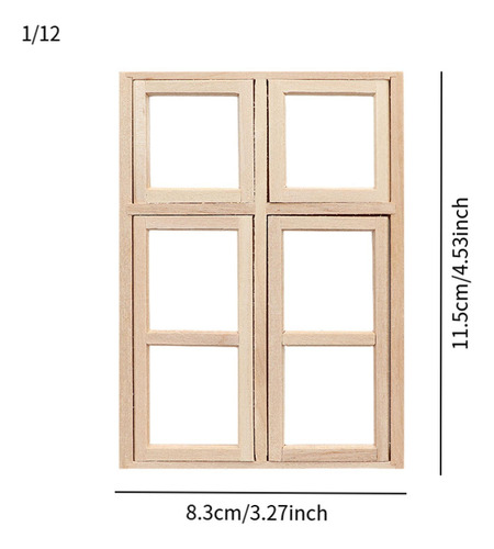 Ventana De Casa De Muñecas Con Decoración De Madera, A