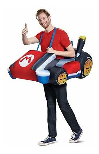 Disfraz Inflable Talla Adulto Para Hombre De Carro Mario