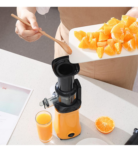 Extractor De Jugo De Prensa En Frío Compacto Naranja