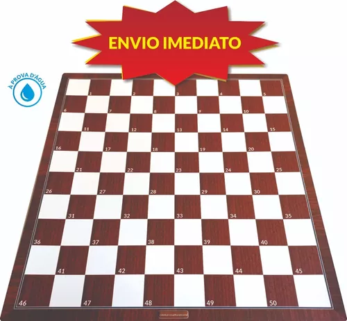 Tabuleiro Laminado De Damas Modelo Internacional - 100 Casas