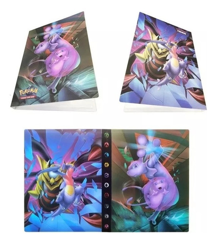 Album Carta Pokemon 240 Uni Carpeta Pikachu Bulbasaur Mewtwo