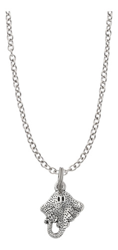 Collar Animales Acuáticos Océano Dije Colgante Pareja Amigos Plateado Mantarraya 1