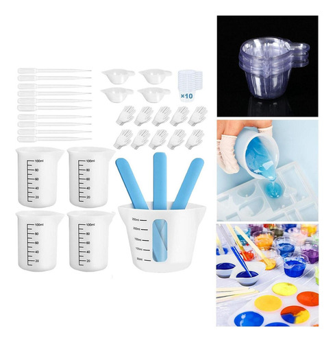 Kit De Herramientas De Tazas Medidoras De Resina De Silicona
