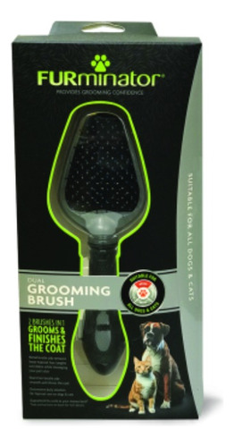 Furminator Dual Grooming Brush Cepillo Doble Perro Gato. 