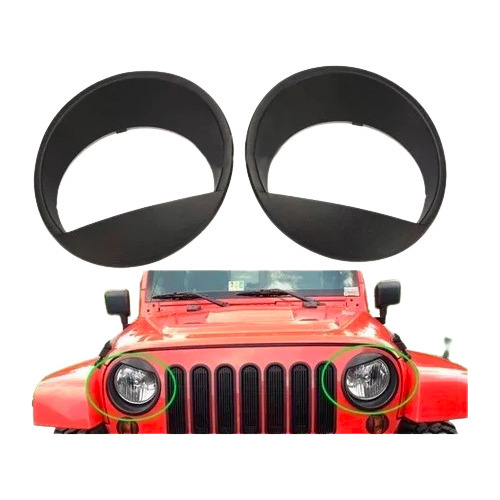 Par Cubre Luces Angry Eyes Compatible Jeep Wrangler Jk 07-18