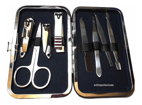 Nuevo Set Manicura Acero Inoxidable 8 Pcs - Estuche -colores