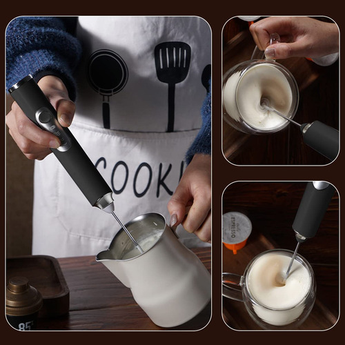 Agitador De Leche 6 En 1 Con Base De Soporte, Espumador