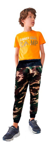 Buzo Jogger Niño Militar Afranelado 