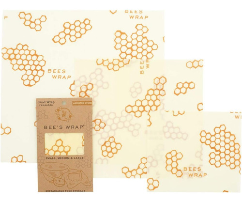 Bee's Wrap  Paquete Variado De 3 Envoltorios Ecologicos Y R