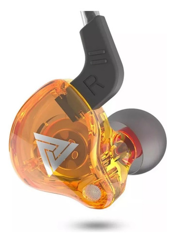 Fone De Ouvido Com Fio Ant Ruido In Ear Gamer Super Bas Cor Laranja