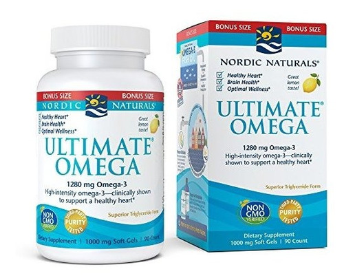 Nordic Naturals Ultimate Omega, Sabor A Limón, 1280 Mg De Om
