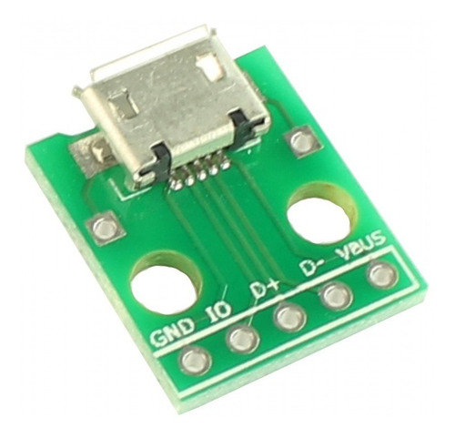 Módulo Conector Micro Usb Fêmea Dip Protoboard Fonte Arduino