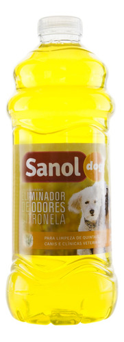 Limpador Sanol Dog Eliminador de Odores Citronela Uso Veterinário em frasco 2l