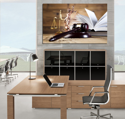 Vinilo Decorativo 60x90cm Balanza Justicia Abogado Mazo