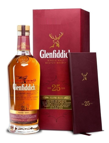 Whisky Glenfiddich 25 Años Con Estuche Single Malt Rare Oak