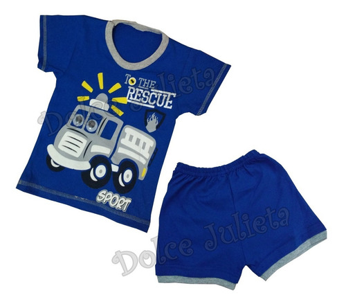 Pack X 3 Conjunto Bebe Niños Remera + Short H/5 Años Verano