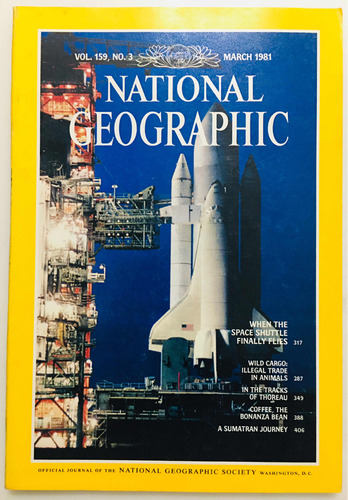 Revista National Geographic Marzo 1981  Space Transbordador