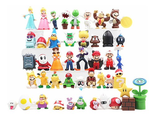 48 Unidades, Modelo De Figura De Super Mario Bros, Muñeca De