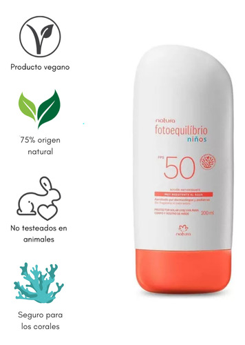 Protector Solar Para Niños Natura Fotoequilibrio Fps 50