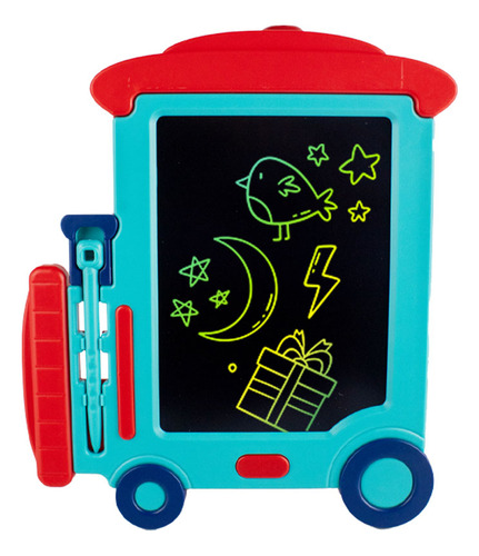 Lousa Mágica Lcd Infantil Tablet Trenzinho P/ Crianças Cor Verde