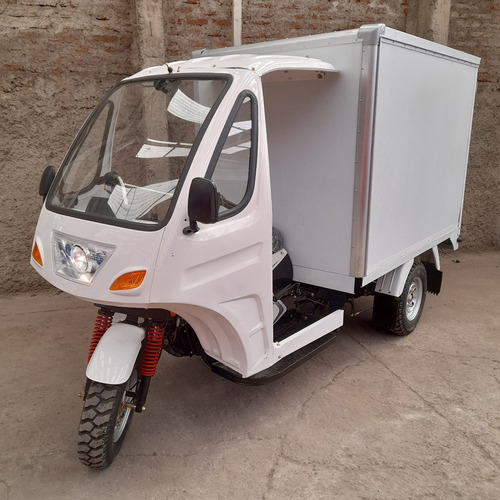 Moto De Carga Bencinera Con Cabina + Caja De Carga