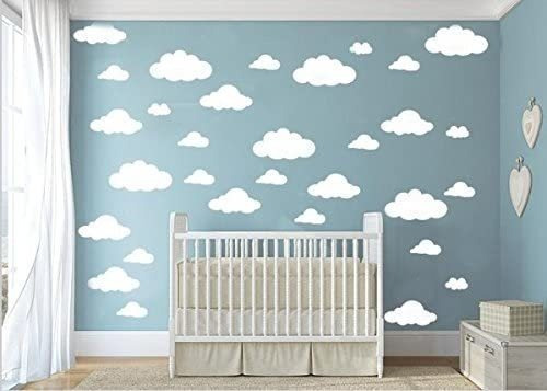 Wall Cugbo 31pcs Etiqueta Grandes Nubes Pared Del Vinilo De