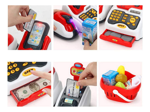 Cajero De Juguetes Para Niños, Tienda De Abarrotes Con Caja,