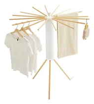 Comprar Tender Tendedero De Ropa Portatil Tripode Plegable De Madera