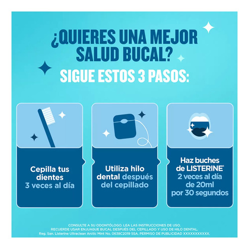 Listerine Ultra Clean Enjuague Bucal 2 De 1.5 Litros