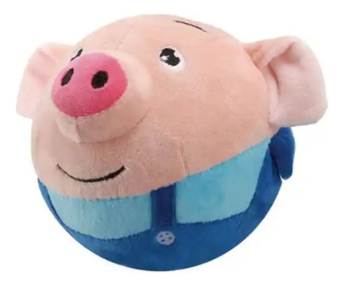 Pelota De Salto Pet Bouncing Cartoon Pig Doll,usb,eléctrica