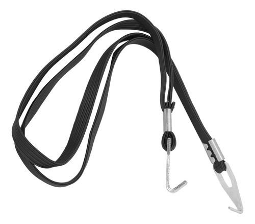 Cuerda Elástica Para Bicicleta, 2 Ganchos, Negra, Negra, Par