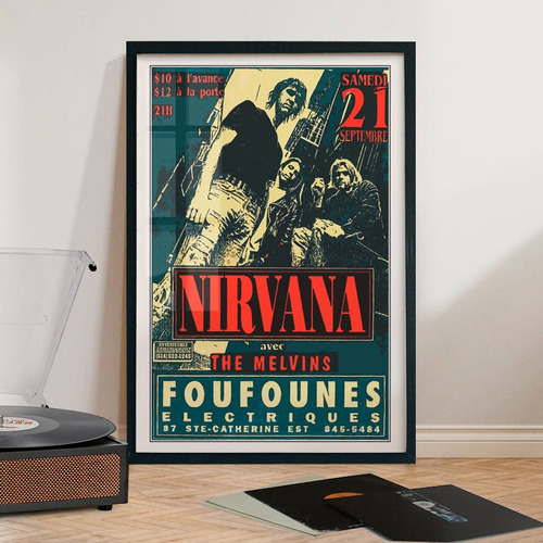 Cuadro 60x40 Rock - Nirvana Foufones -  Poster