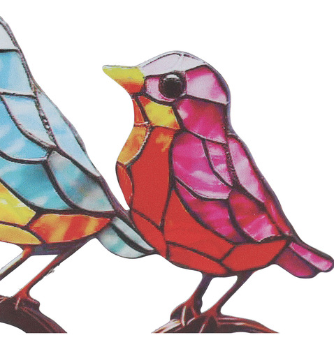 Tableta Con Adornos De Pájaros Coloridos En El Escritorio De