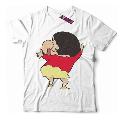 Remera Shin-chan Manga Efecto Bordado T767 Dtg Premium