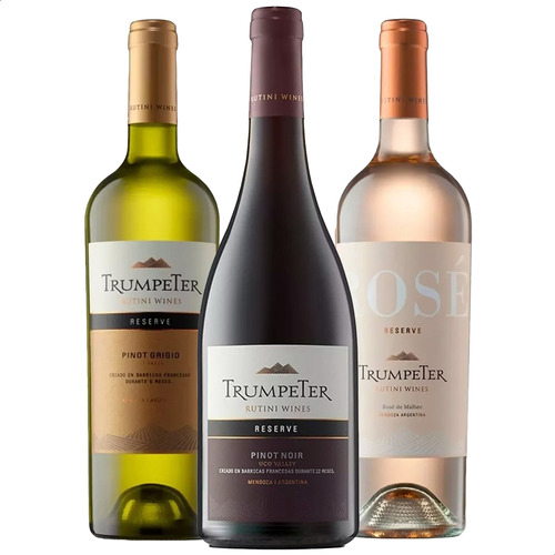 Vino Trumpeter Reserve Pinot Noir + Pinot Grigio + Rose 750m