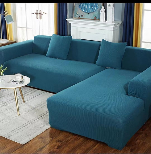 Imagen 2 de 10 de Funda De Sofá Forma De Il Chaise Longue 3 Asientos X Un Par