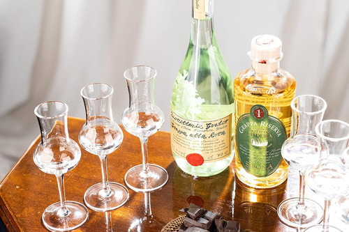 Crystal Grappa Y Vasos Cordiales | Juego De 6 | Pequeñ...