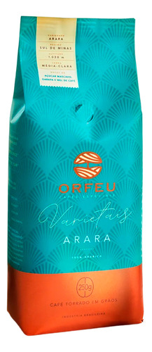 Café Orfeu Torrado Em Grãos Linha Varietais Arara 250g