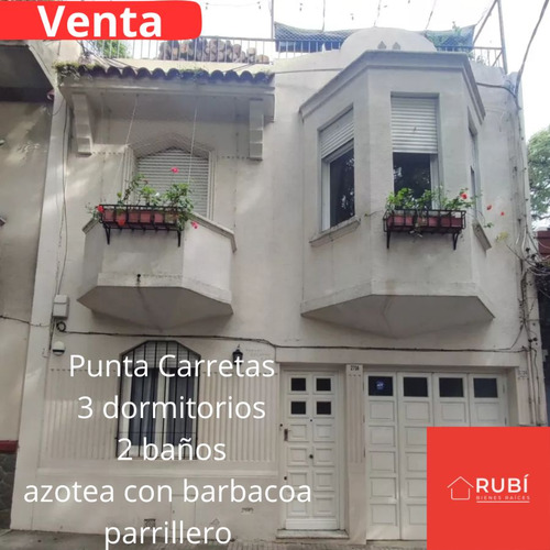 Casa En Venta De 3 Dormitorios, Garage, Padrón Único, Barbacoa, Punta Carretas