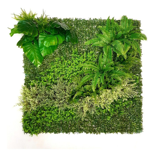 Imagen 3 de 8 de Jardin Vertical Artificial Panel Cesped Pack X 10 - Full