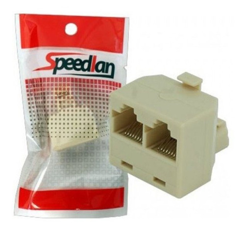 Adaptador Rj45 Duplo 1 Macho X 2 Fêmeas 8p8c