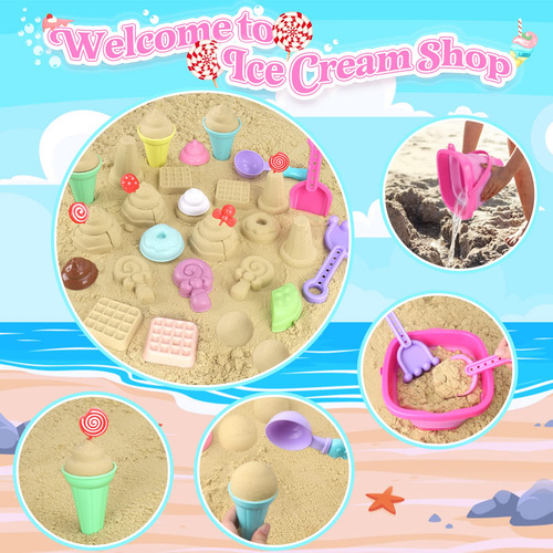 Set De Juguetes De Playa Con Cubeta Plegable Para Niños